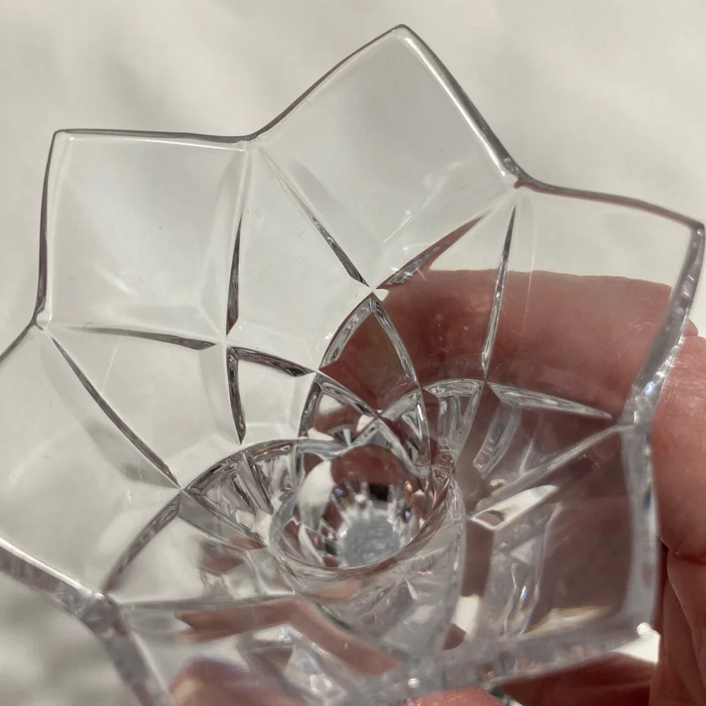 Mikasa Clear Crystal Cut Taper Candle Holders (Pair)